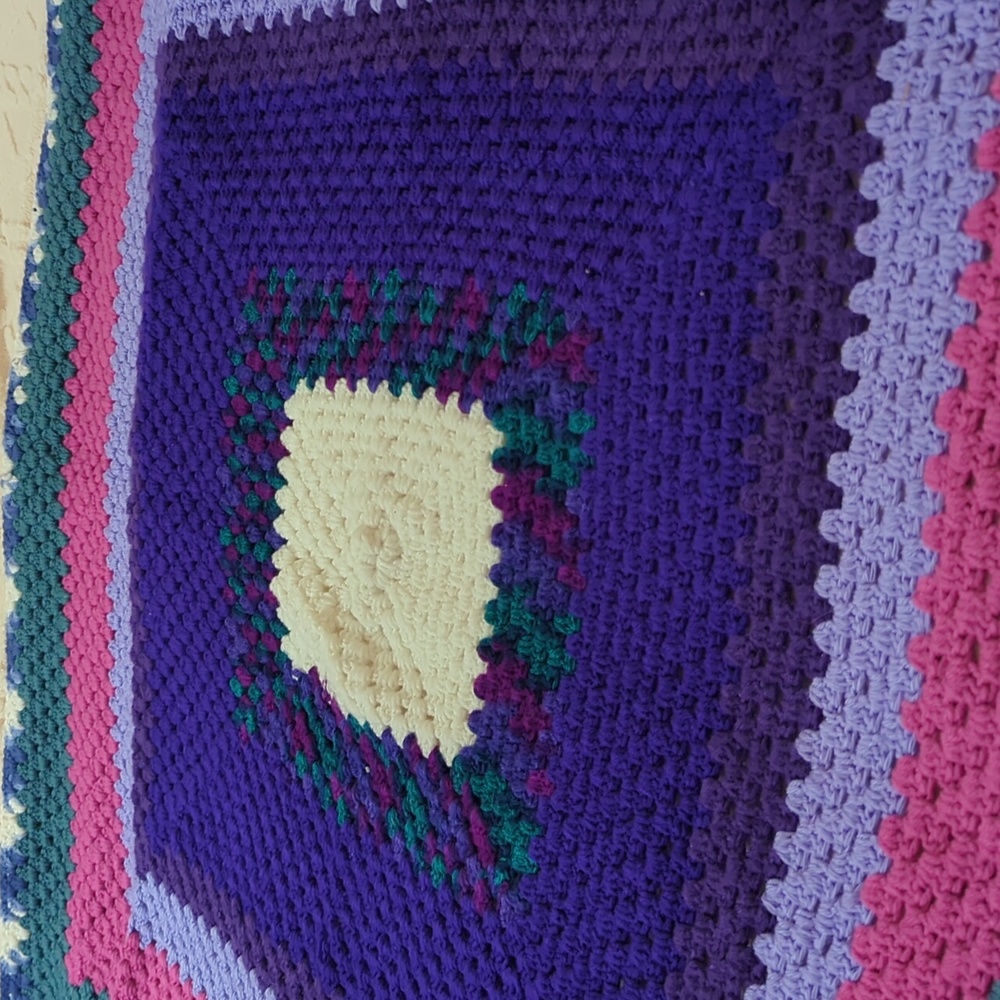 Cozy Multicolor Crochet Throw Blanket - Picture 3 of 6
